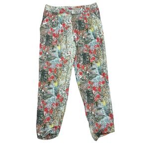 Alice + Olivia Pants Womens Size 6 Multicolor Floral High Rise Trousers‎